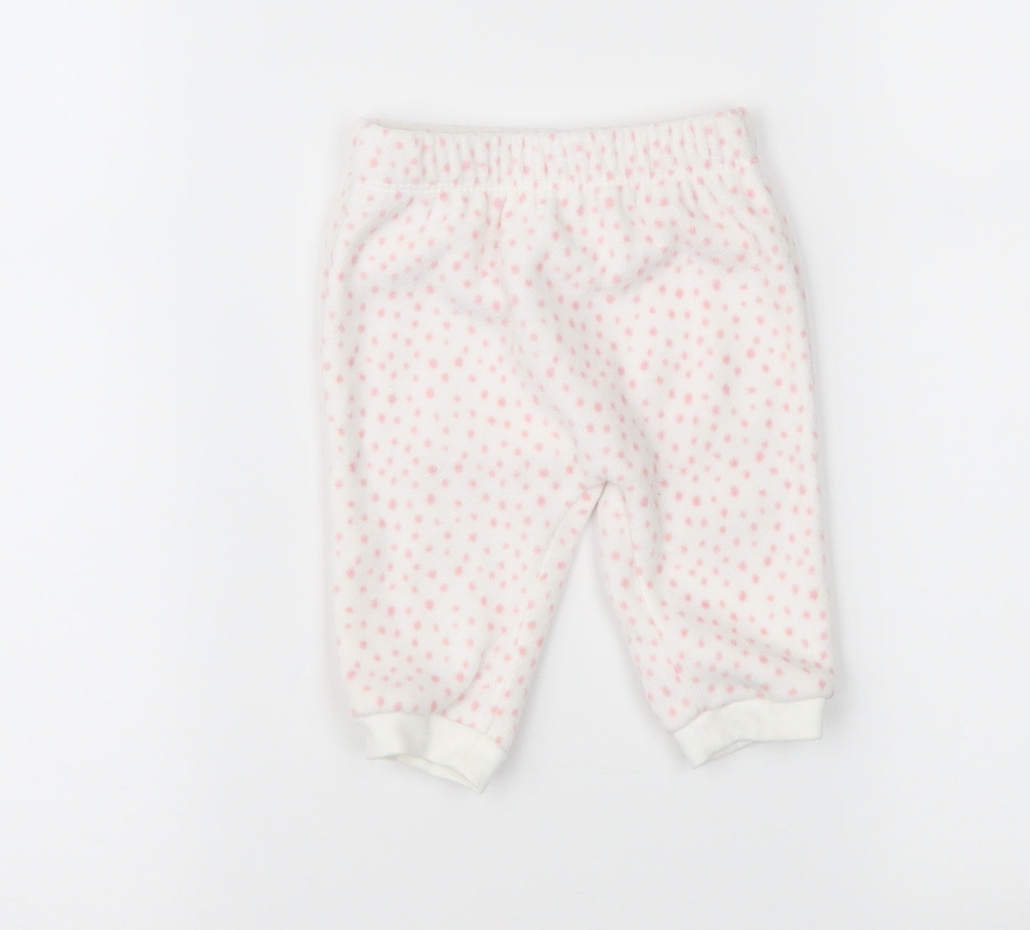 George Girls White Polka Dot  Jogger Trousers Size 0-3 Months