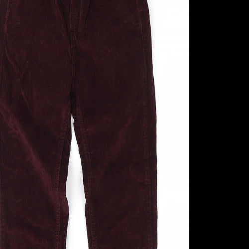 Topshop Womens Purple  Corduroy Trousers  Size 25 in L30 in