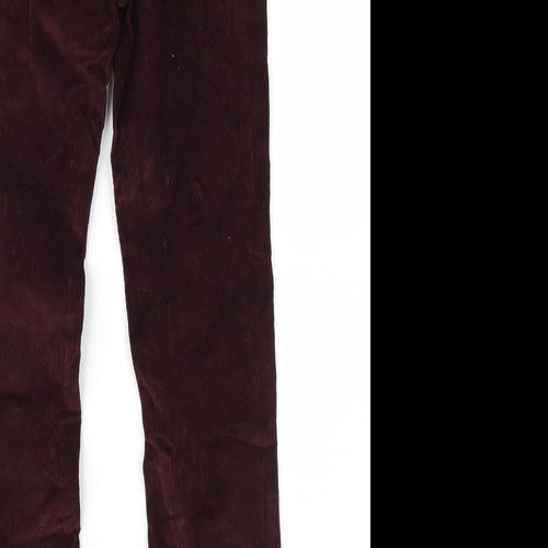 Topshop Womens Purple  Corduroy Trousers  Size 25 in L30 in