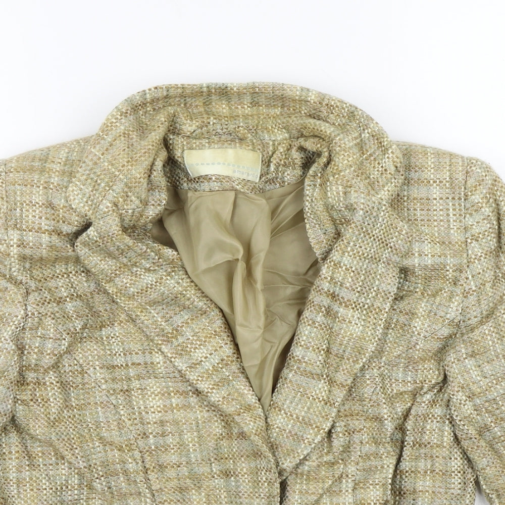 AMARANTO Womens Beige   Jacket Blazer Size 12