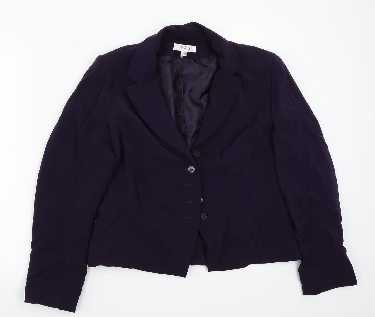 123 Womens Purple   Jacket Coat Size 46
