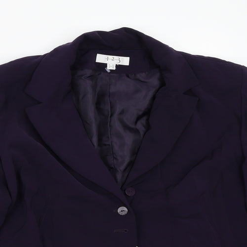 123 Womens Purple   Jacket Coat Size 46