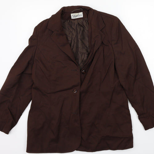 Slimma Womens Brown   Jacket Suit Jacket Size 16