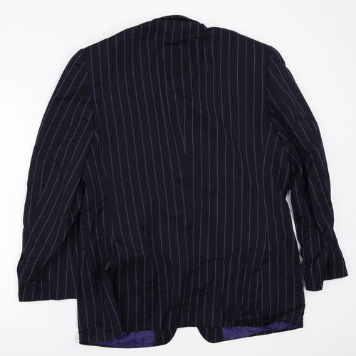 Blazer Womens Blue Striped  Jacket Blazer Size 44