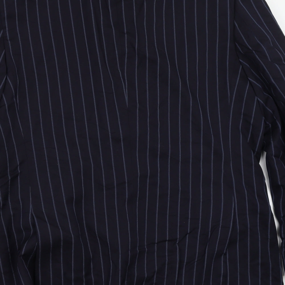 Blazer Womens Blue Striped  Jacket Blazer Size 44