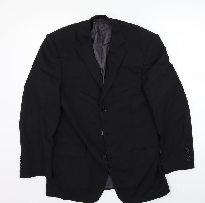 Marks and Spencer Mens Black Jacket Suit Jacket Size 38