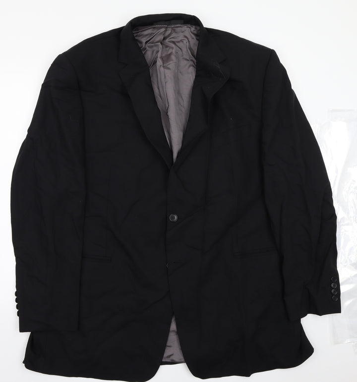 Marks and Spencer Mens Black   Jacket Suit Jacket Size 42