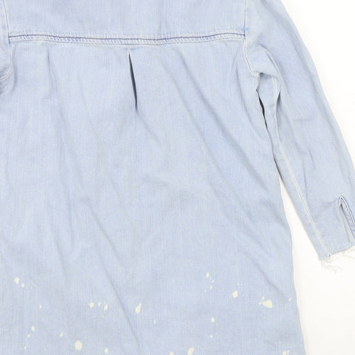 Zara Girls Blue   Basic Button-Up Size 9-10 Years