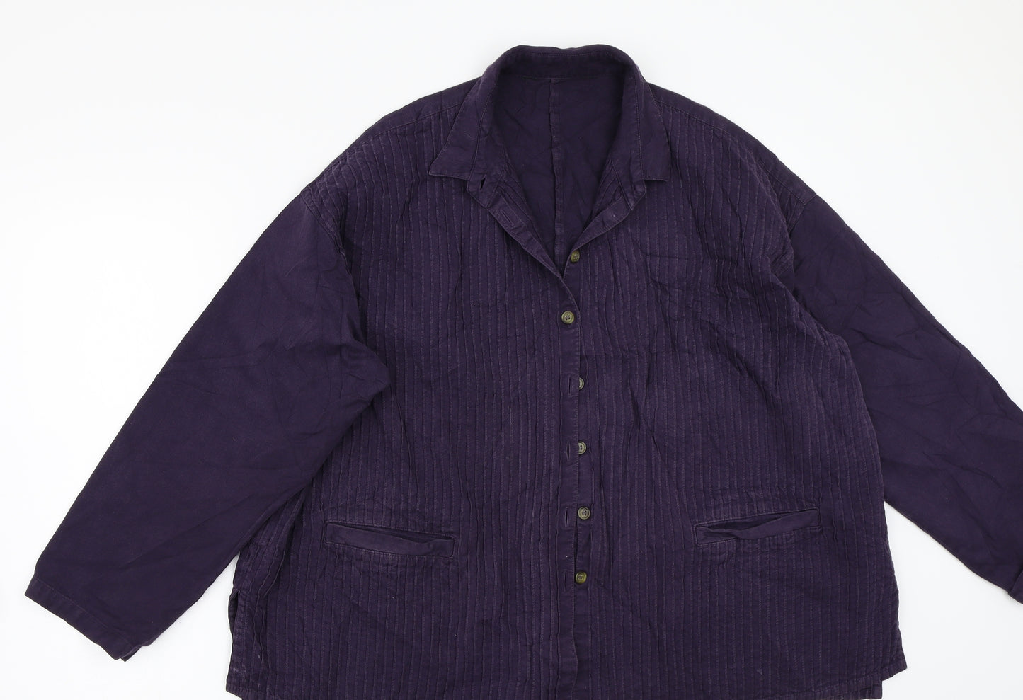 Preworn Womens Purple   Jacket Coat Size L