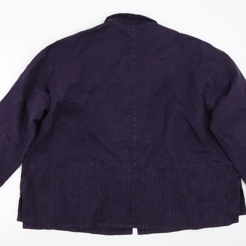 Preworn Womens Purple   Jacket Coat Size L