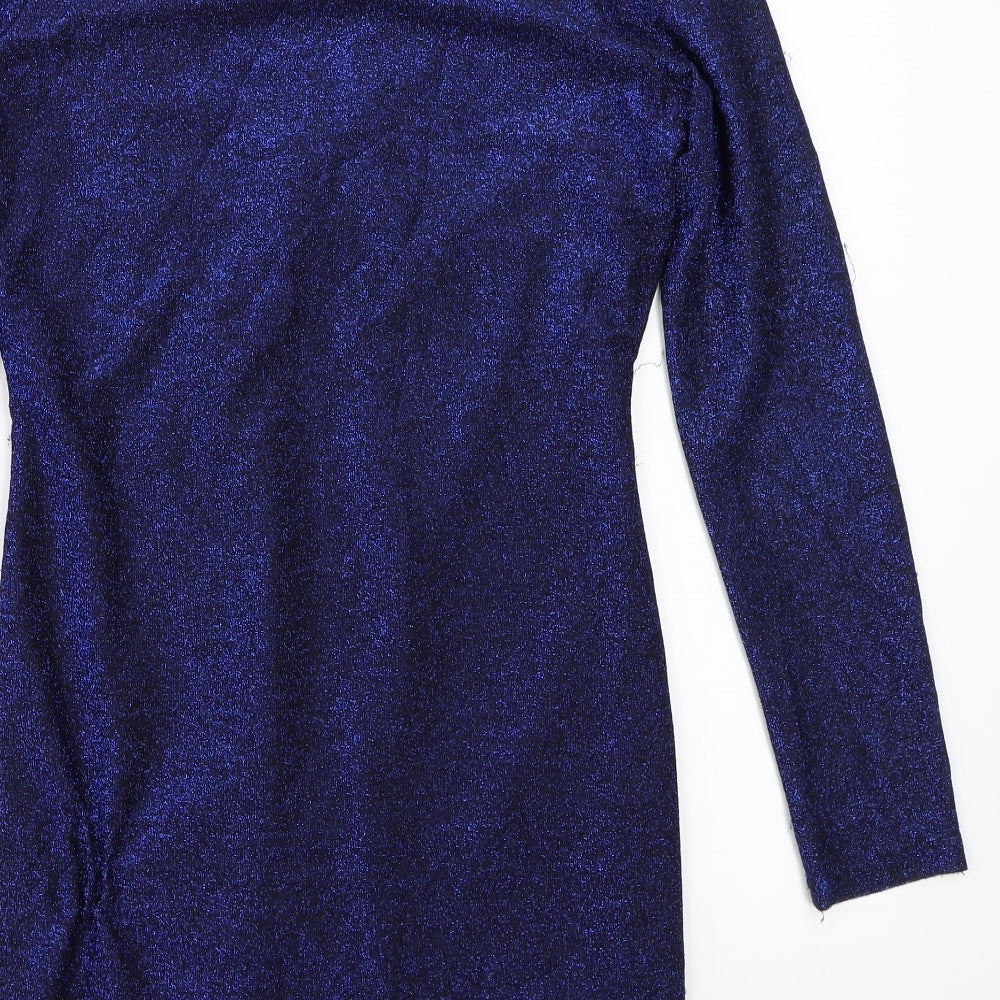 Rare London Womens Blue  Rayon A-Line  Size XL