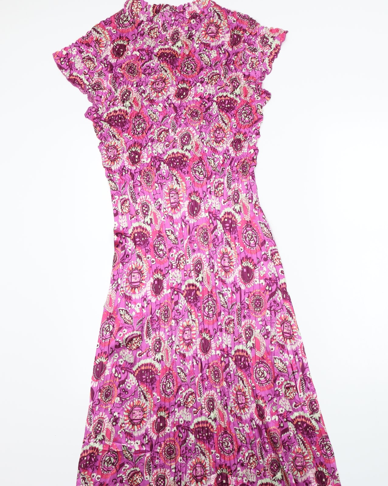 EAST Womens Pink Floral  A-Line  Size 14