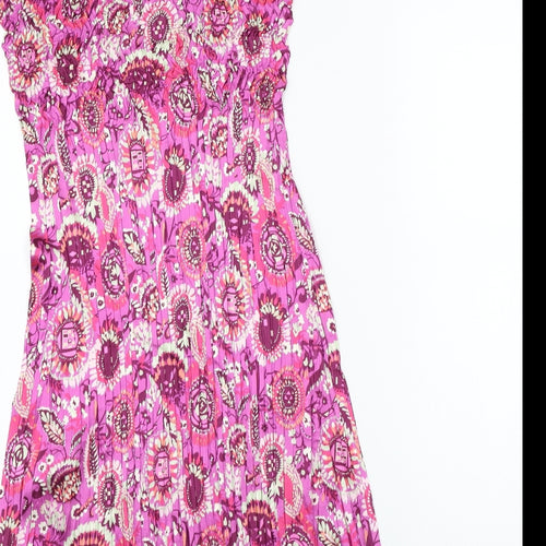 EAST Womens Pink Floral  A-Line  Size 14