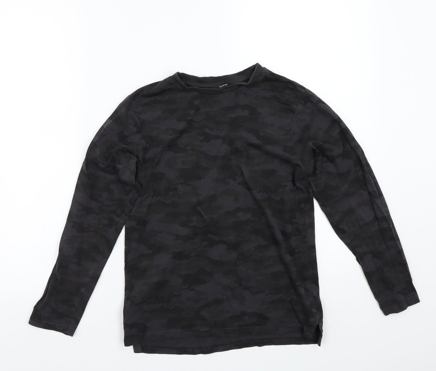 George Boys Grey Camouflage  Basic T-Shirt Size 9-10 Years
