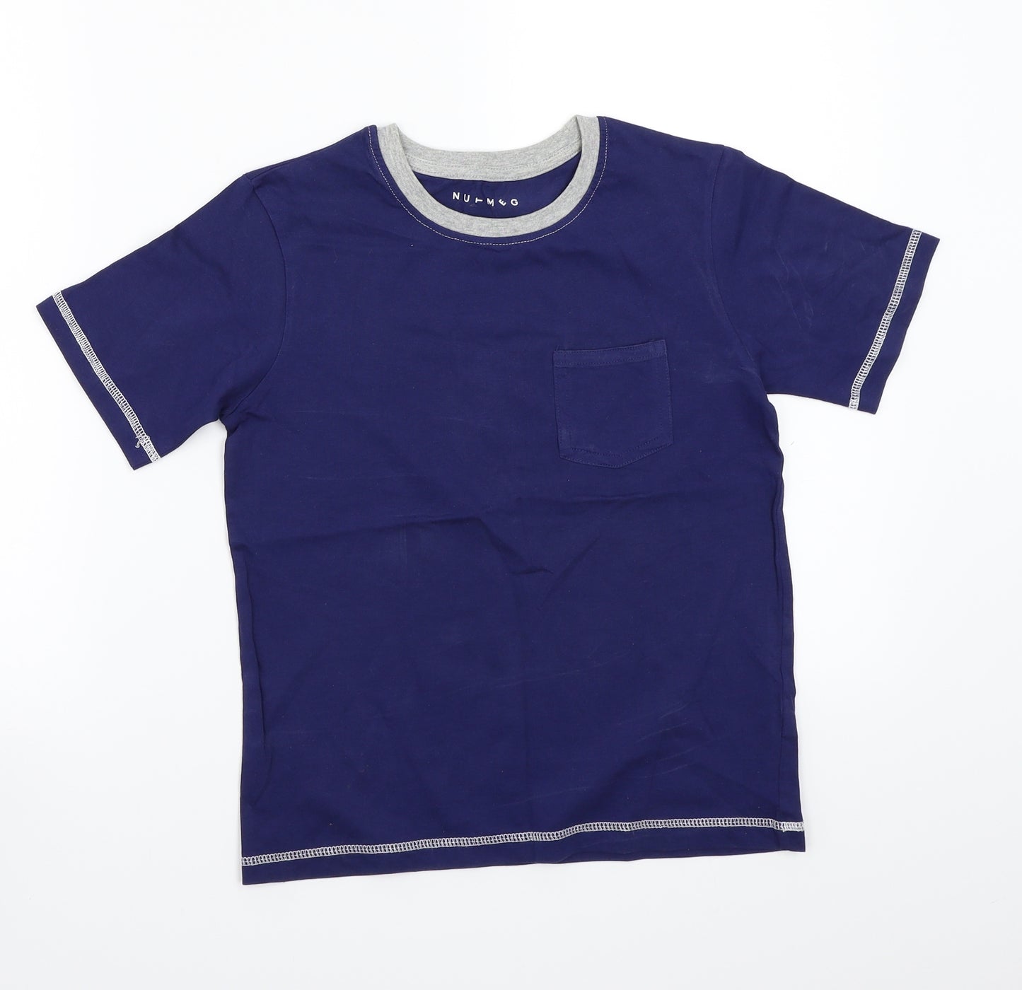 Nutmeg Girls Blue   Basic T-Shirt Size 8-9 Years