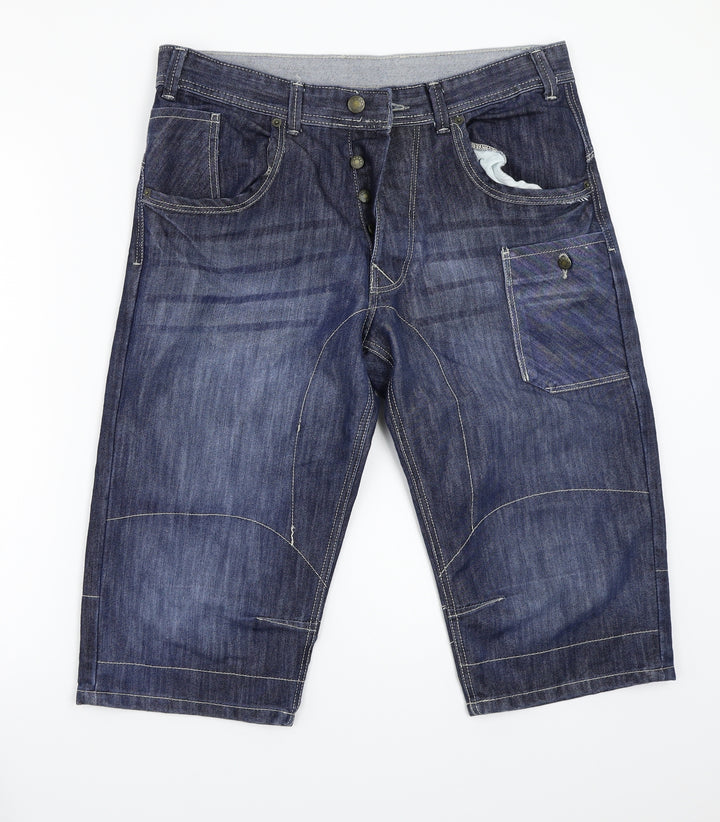 Preworn Womens Blue   Bermuda Shorts Size 34