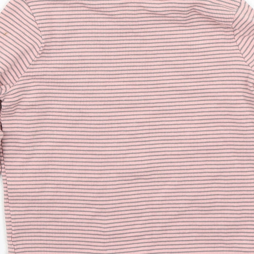 Marks and Spencer Girls Pink Striped  Basic T-Shirt Size 2-3 Years