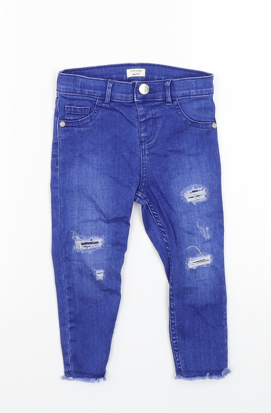 River Island Girls Blue   Capri Trousers Size 2 Years