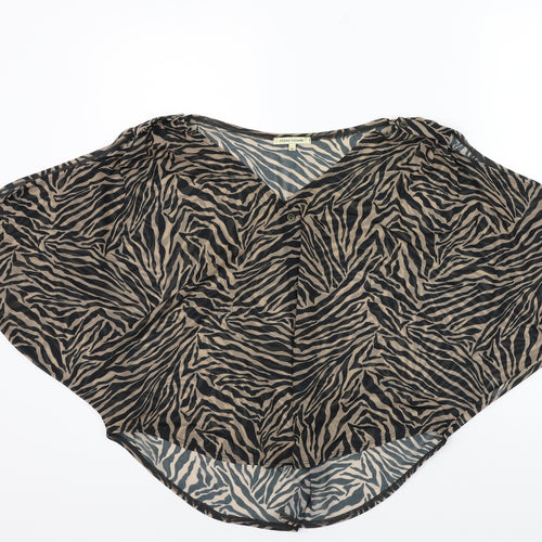 River Island Womens Brown Animal Print  Basic T-Shirt Size 8