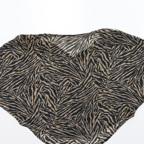River Island Womens Brown Animal Print  Basic T-Shirt Size 8