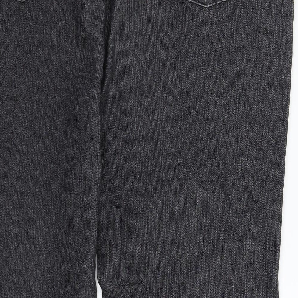 Per Una Womens Black  Denim Bootcut Jeans Size 18 L28 in