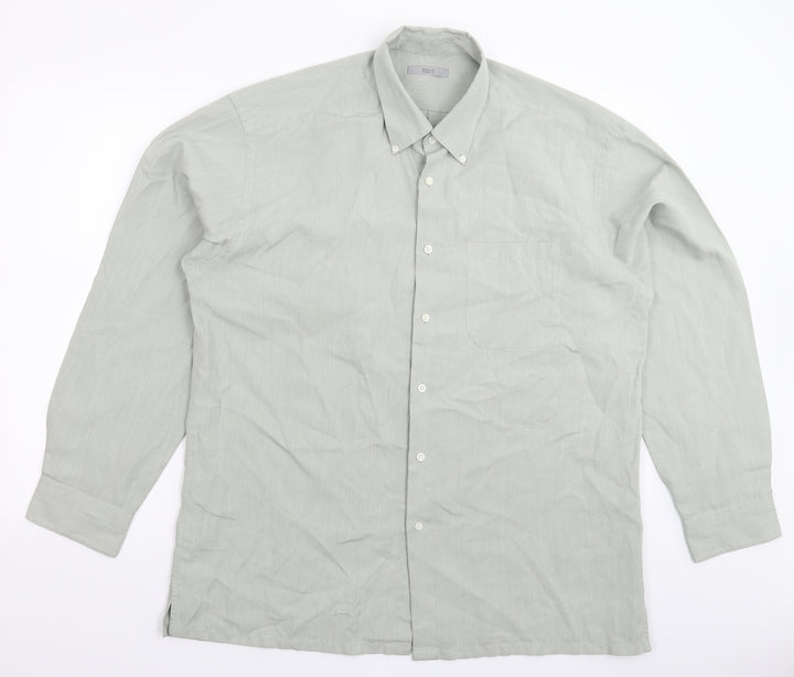 Marks and Spencer Mens Grey    Button-Up Size L