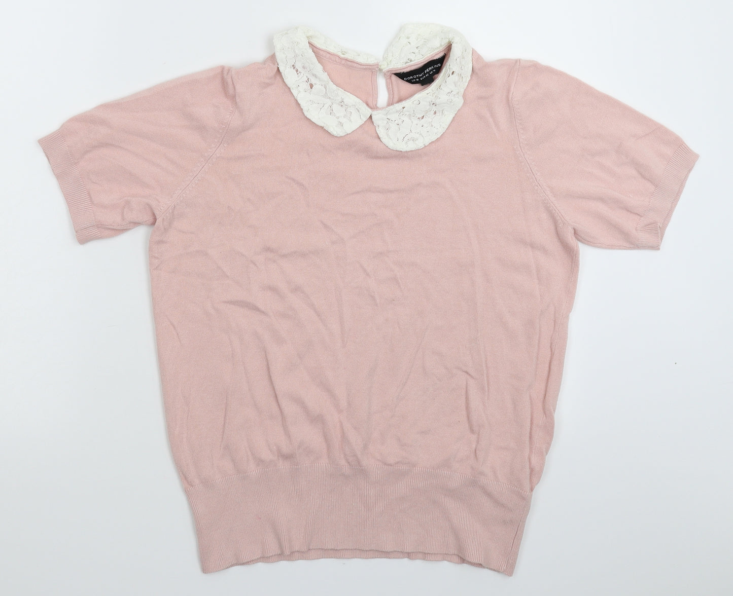Dorothy Perkins Womens Pink  Knit Pullover Jumper Size 14