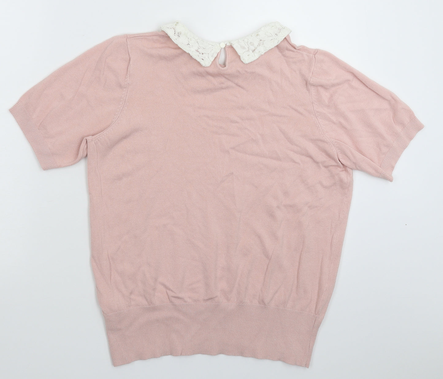 Dorothy Perkins Womens Pink  Knit Pullover Jumper Size 14