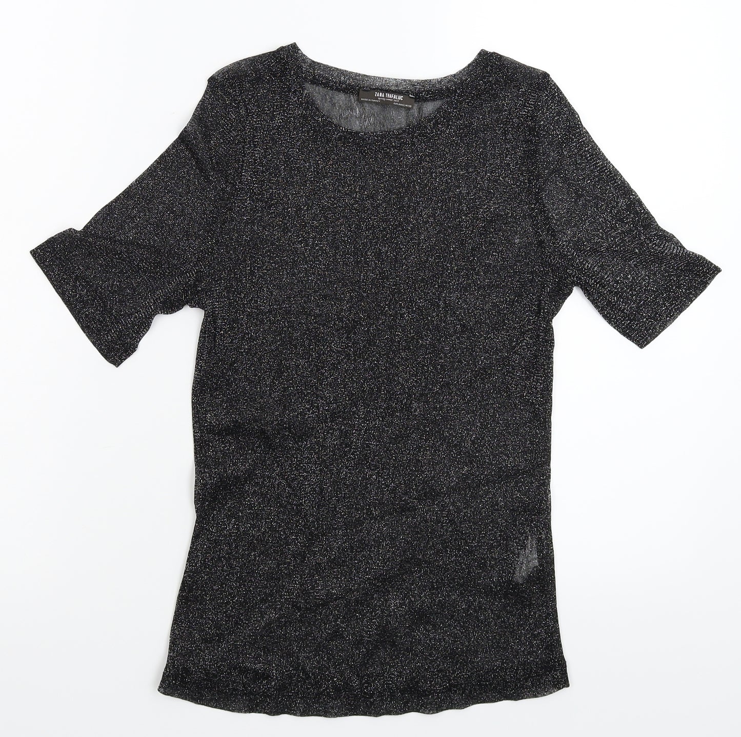 Zara Womens Silver   Basic T-Shirt Size L