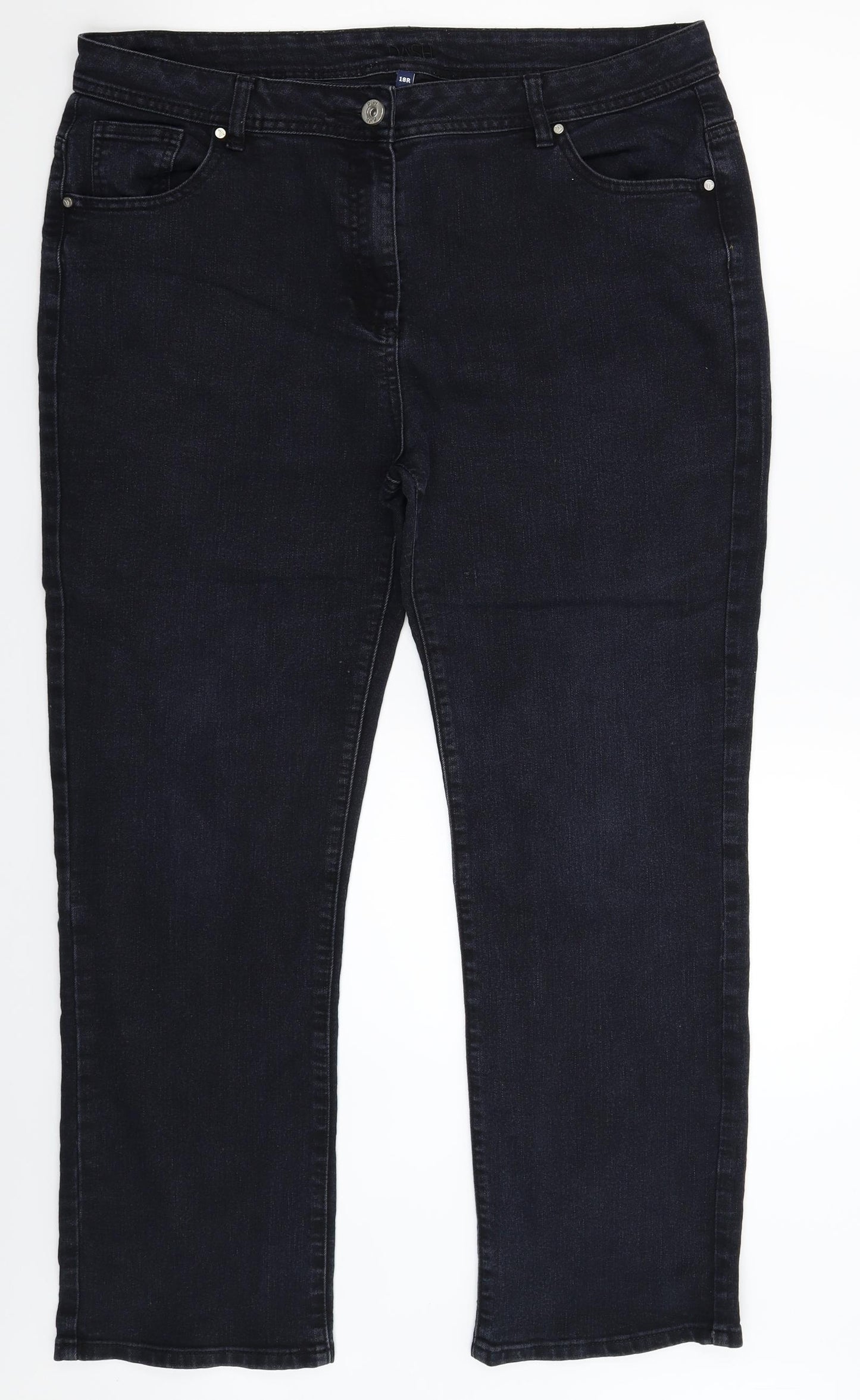 DASH Womens Blue  Denim Straight Jeans Size 18 L28 in