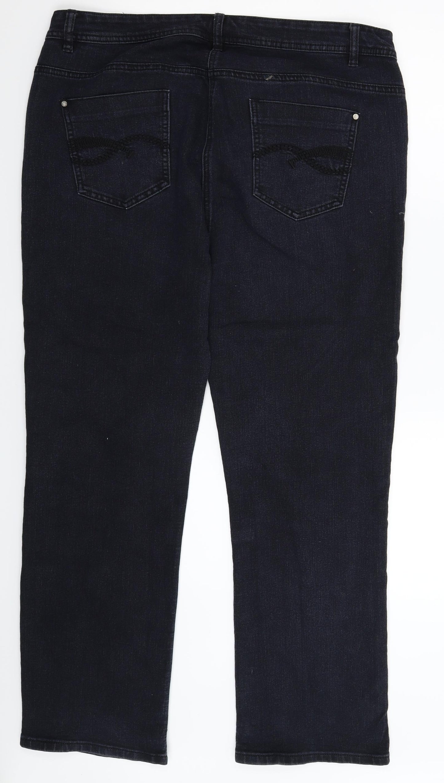 DASH Womens Blue  Denim Straight Jeans Size 18 L28 in