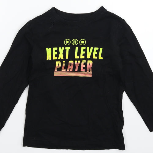 Studio Boys Black   Basic T-Shirt Size 6-7 Years