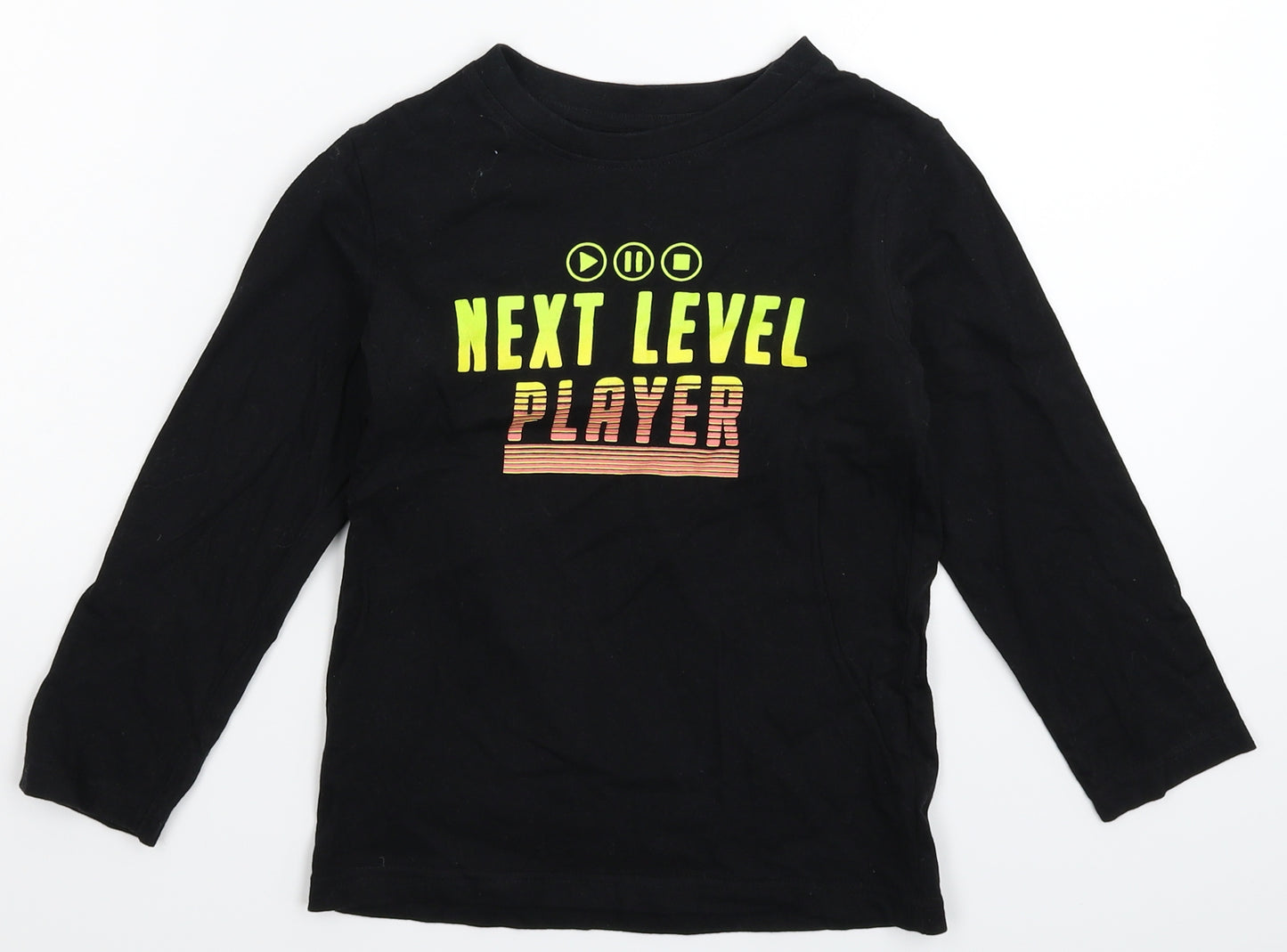 Studio Boys Black   Basic T-Shirt Size 6-7 Years