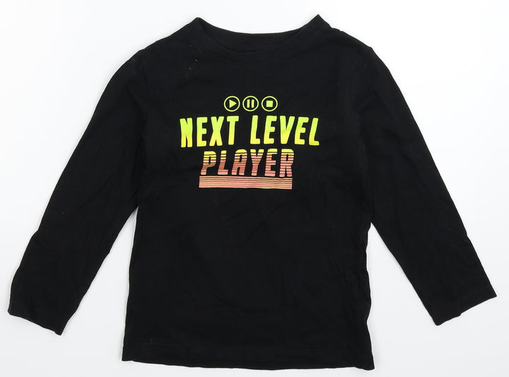 Studio Boys Black   Basic T-Shirt Size 6-7 Years