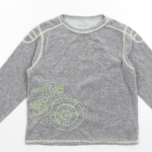Vertbaudet Girls Grey Solid  Top Pyjama Top Size 6 Years