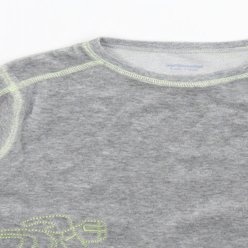 Vertbaudet Girls Grey Solid  Top Pyjama Top Size 6 Years