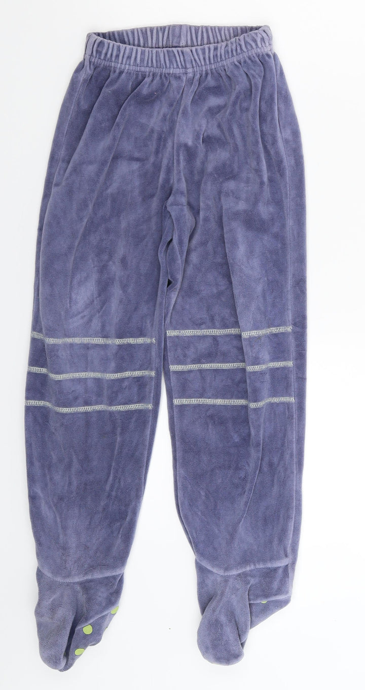 Preworn Girls Blue Solid Cami Pyjama Pants Size 6 Years