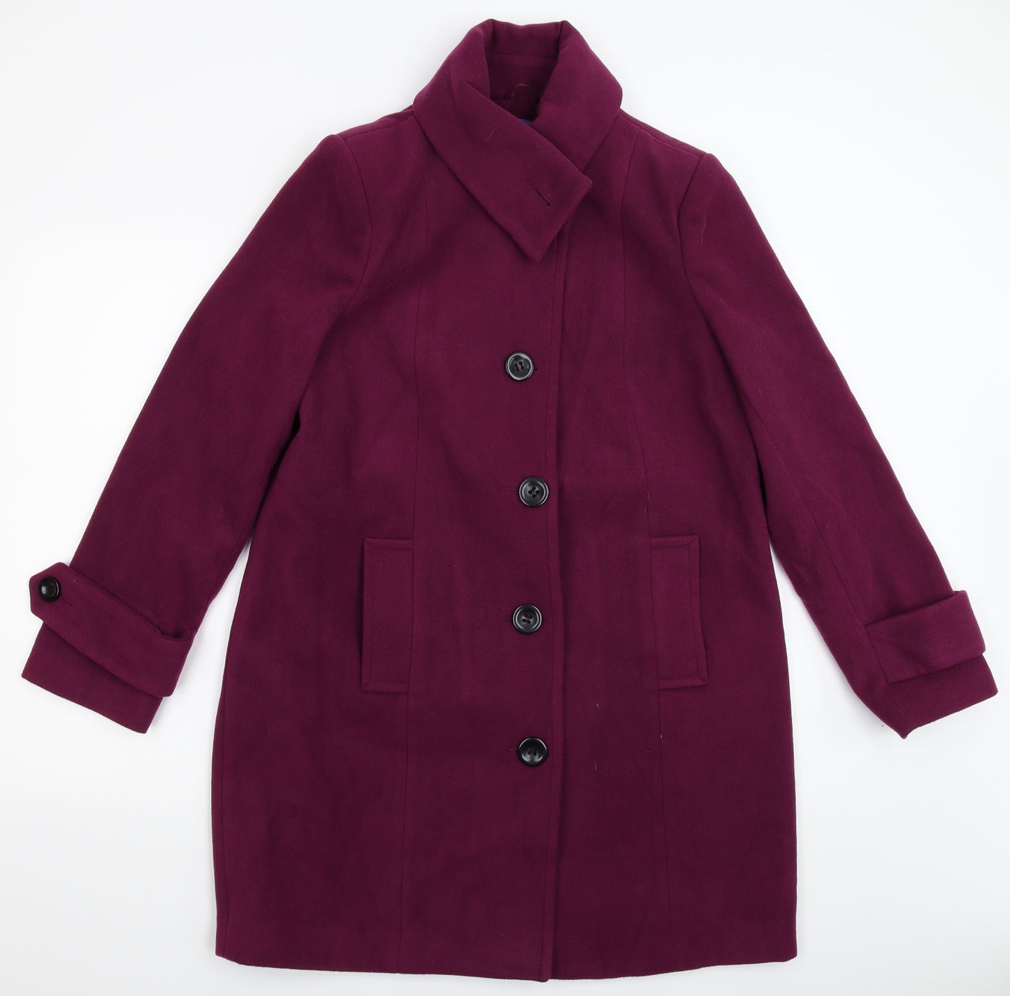 Autonomy Womens Purple   Overcoat Coat Size 16