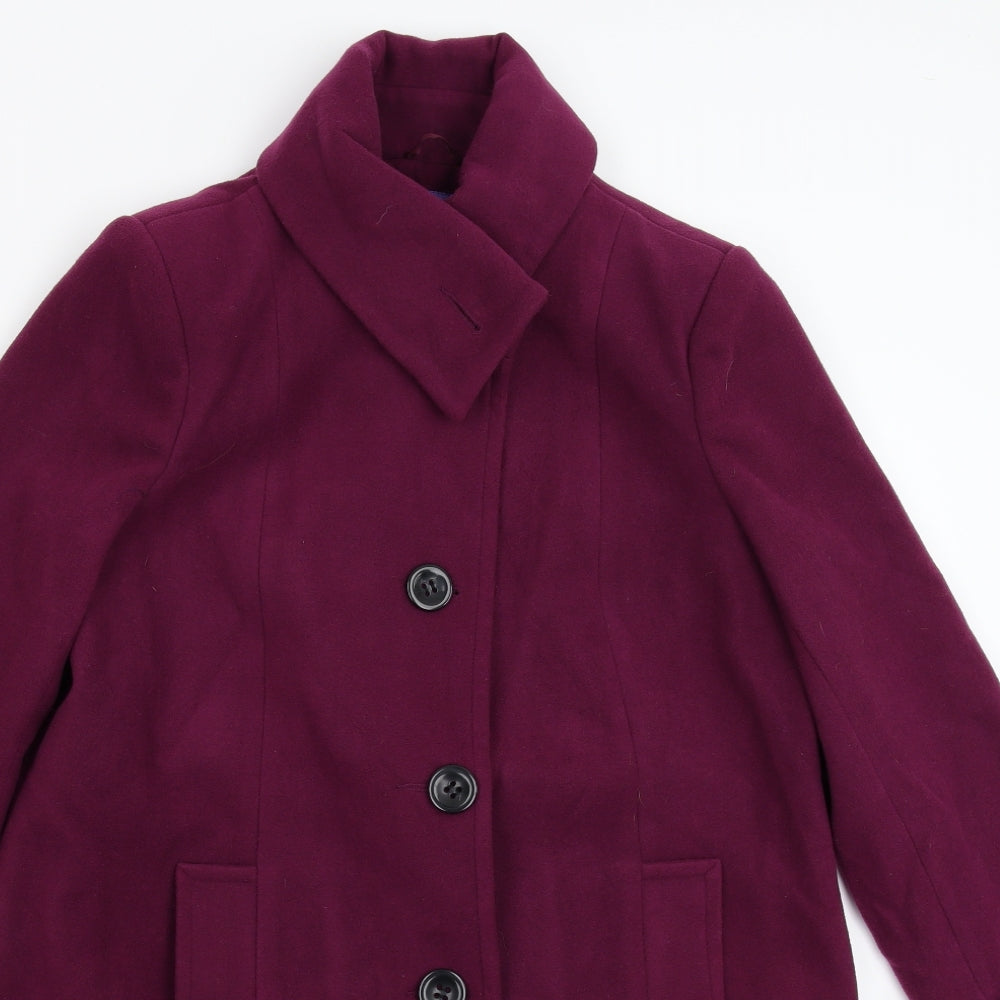 Autonomy Womens Purple   Overcoat Coat Size 16