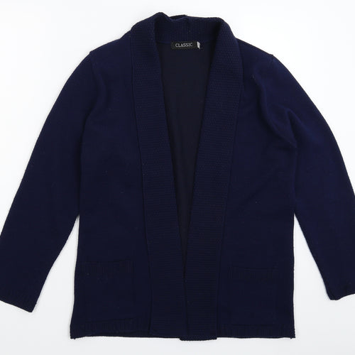 Classic Womens Blue  Knit Cardigan Jumper Size M