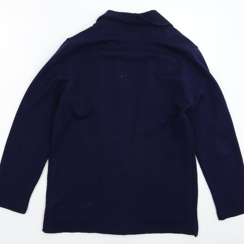 Classic Womens Blue  Knit Cardigan Jumper Size M