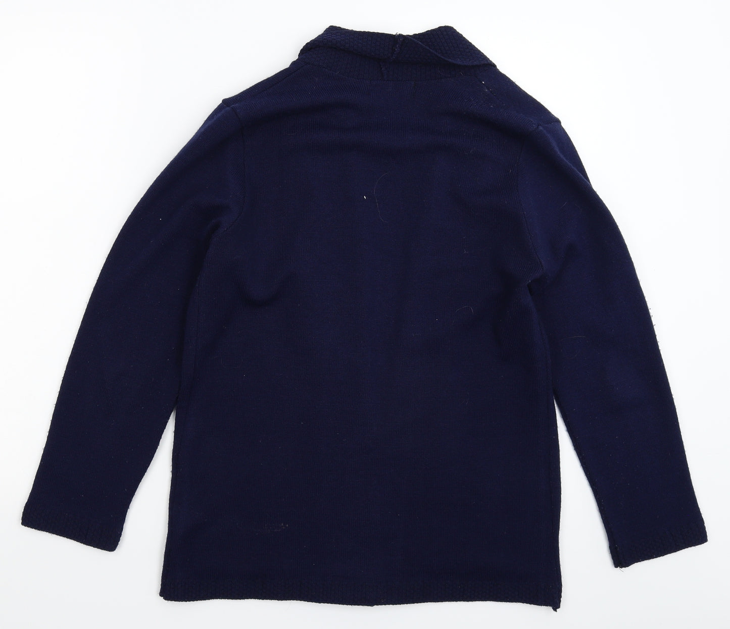 Classic Womens Blue  Knit Cardigan Jumper Size M