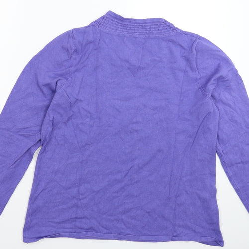 Bonmarché Womens Purple  Knit Pullover Jumper Size M