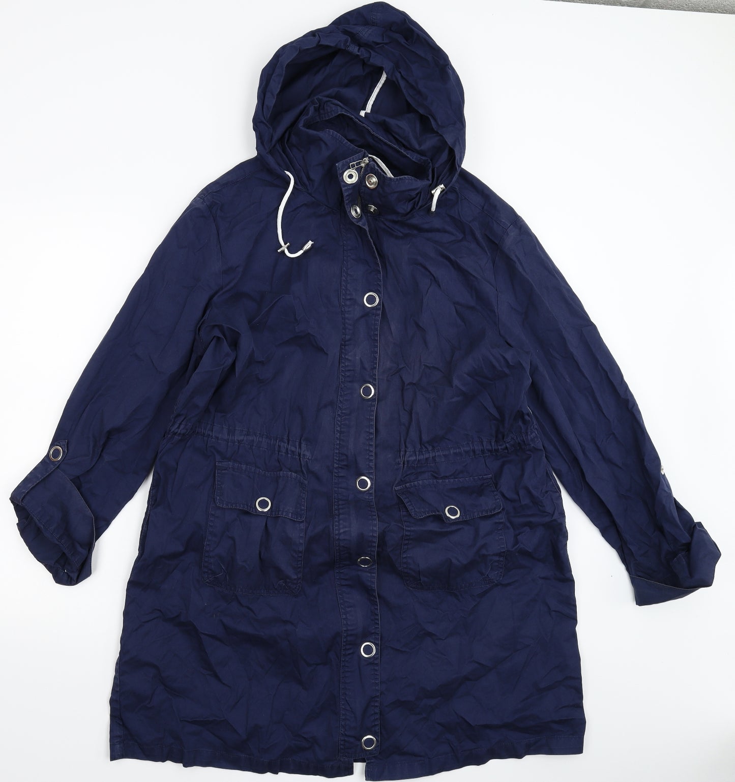 Kaleidoscope Womens Blue   Parka Coat Size 20