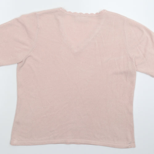 BHS Womens Pink  Knit Pullover Jumper Size 16