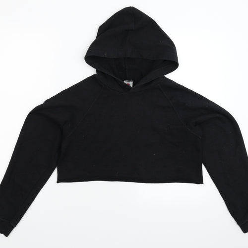 Fruit of the Loom Girls Black   Pullover Hoodie Size 13-14 Years