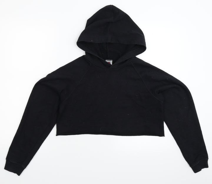 Fruit of the Loom Girls Black   Pullover Hoodie Size 13-14 Years
