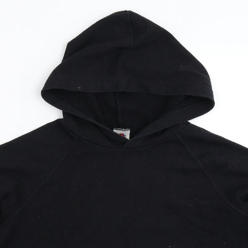 Fruit of the Loom Girls Black   Pullover Hoodie Size 13-14 Years