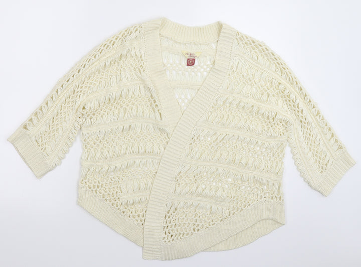 Falmer Womens White Knit Pullover Jumper Size M