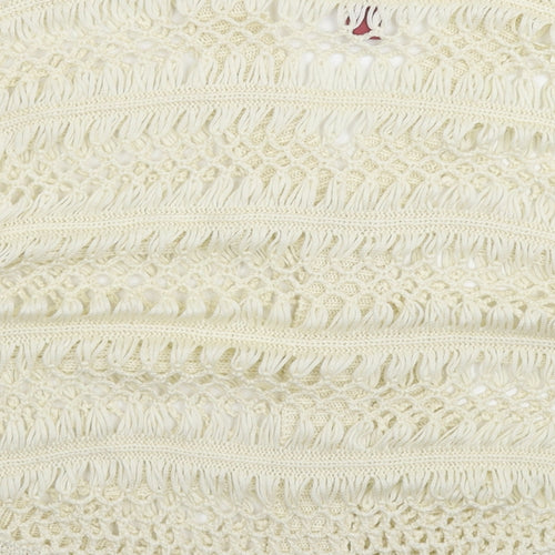 Falmer Womens White  Knit Pullover Jumper Size M